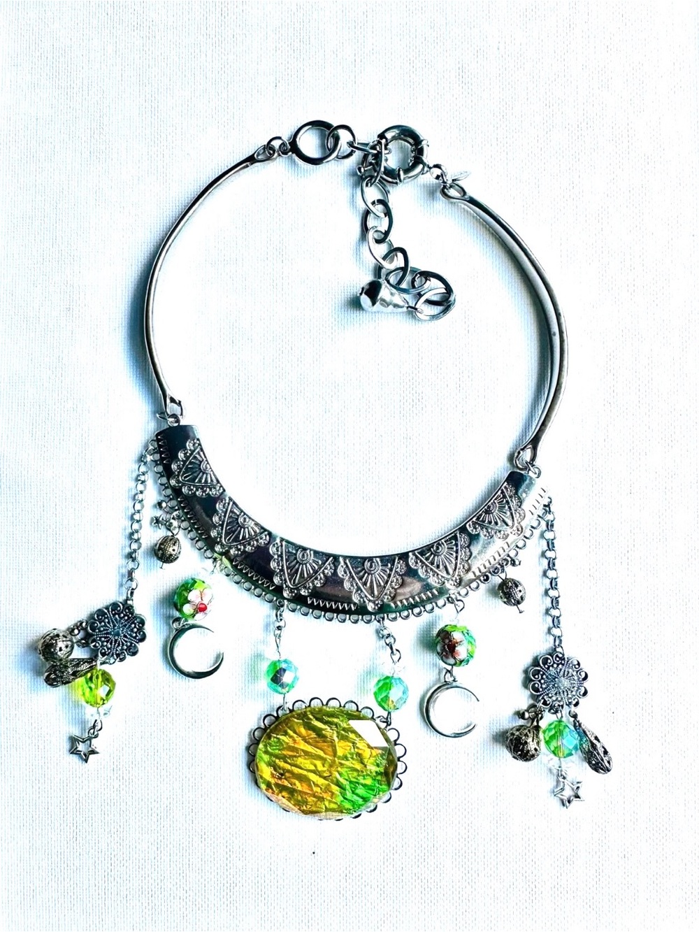 green witch handmade necklace